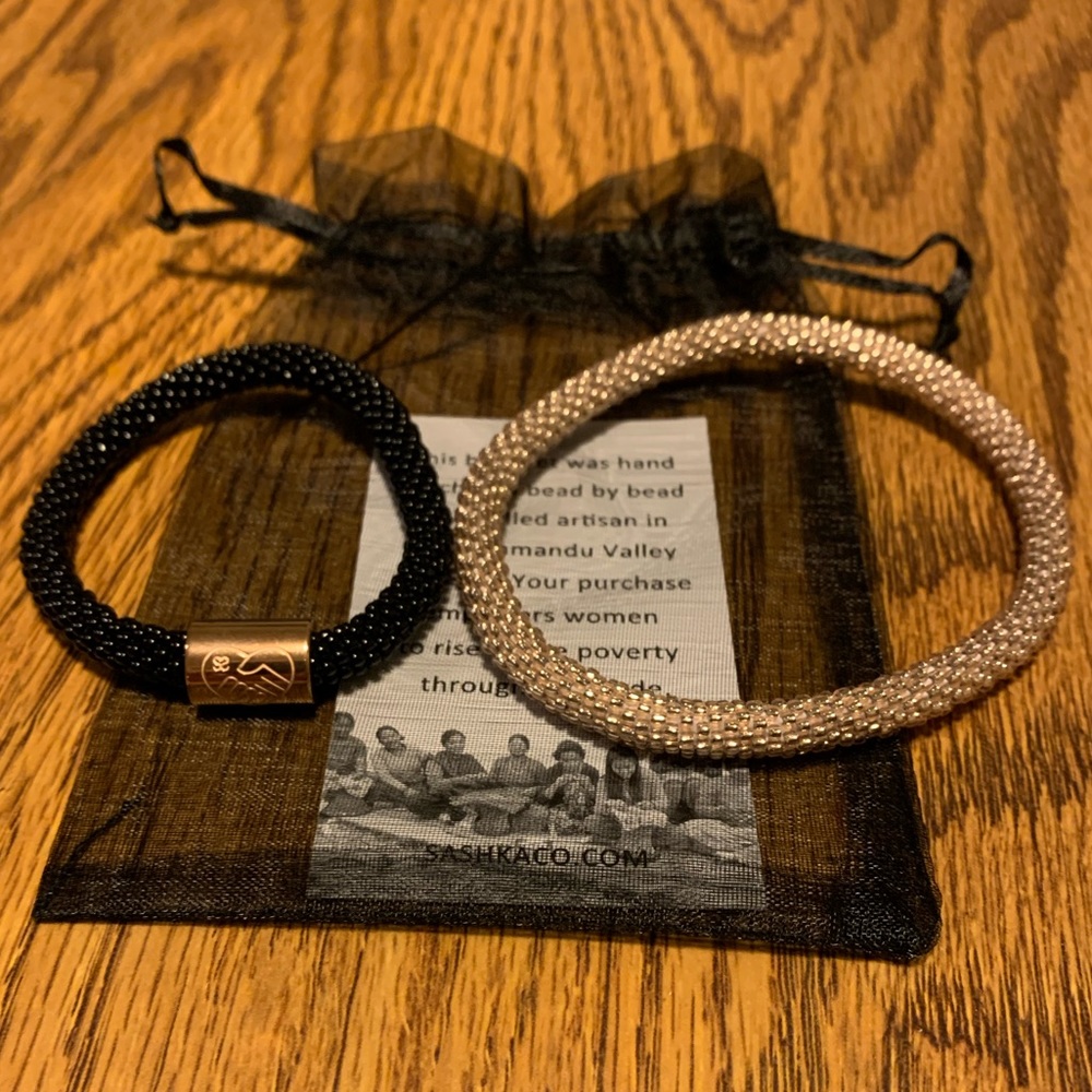 Set of Beaded Bracelet and Ankle Bracelet